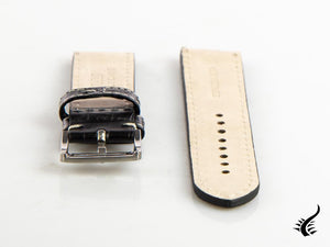 Glycine, Bracelet en cuir, 22mm, Noir, LBK9-22