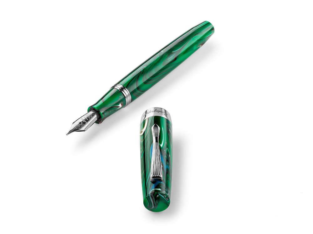 Stylo Plume Montegrappa Elmo 02 Cortina, Acier Inoxydable, ISE2R-AG