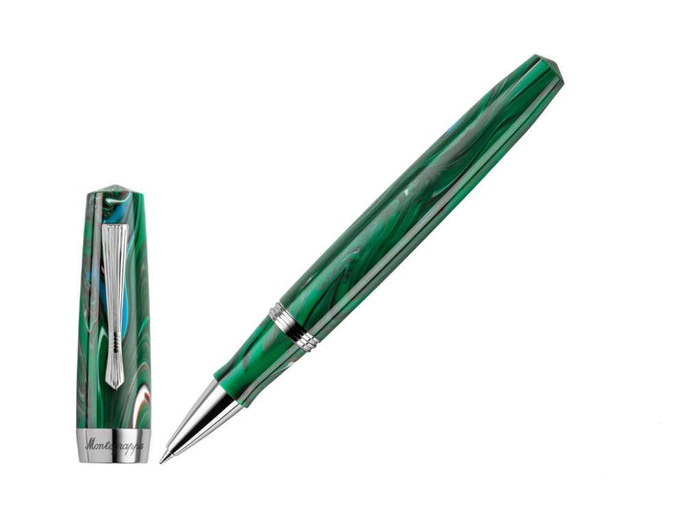 Roller Montegrappa Elmo 02 Cortina, Résine, Acier Inoxydable, ISE2RRAG