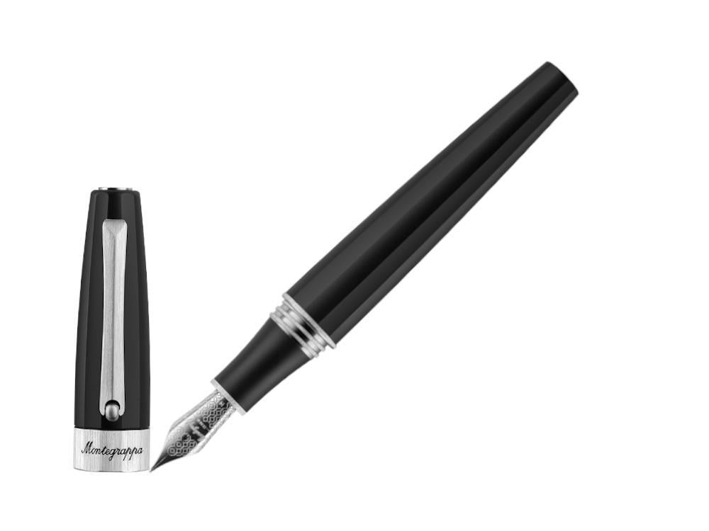 Stylo Plume Montegrappa Magnifica, Résine, Acier, Noir, ISNGR-AC