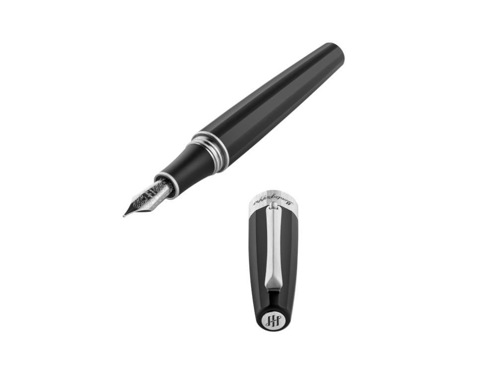 Stylo Plume Montegrappa Magnifica, Résine, Acier, Noir, ISNGR-AC