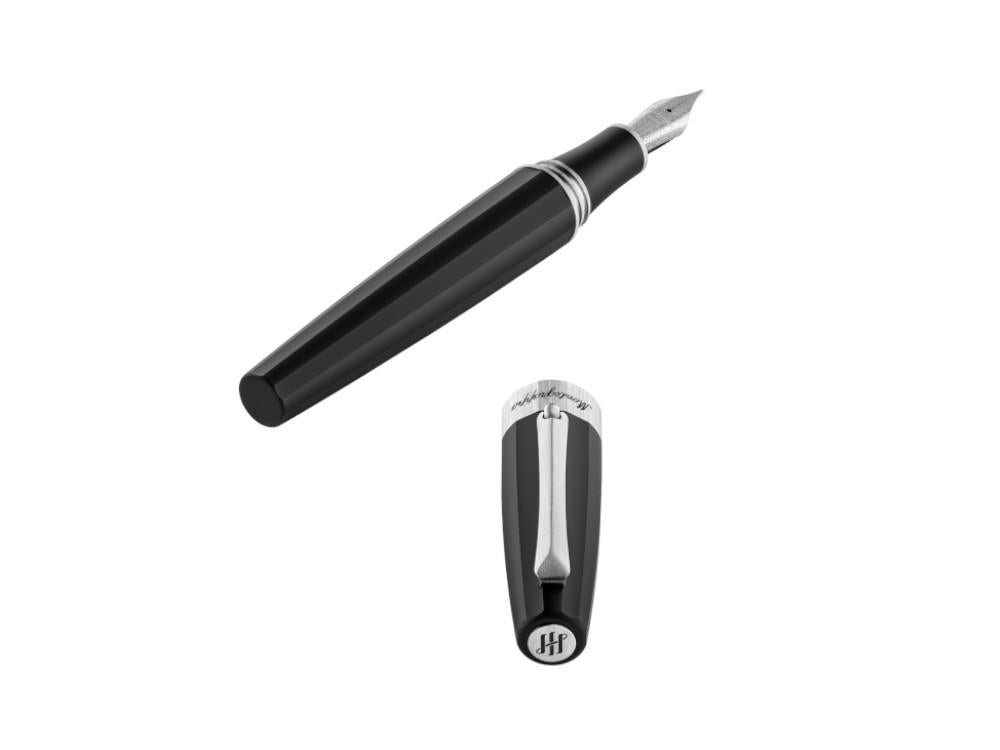 Stylo Plume Montegrappa Magnifica, Résine, Acier, Noir, ISNGR-AC
