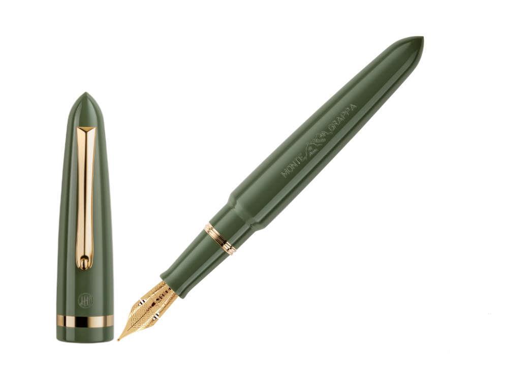 Stylo Plume Montegrappa Venetia, Vert, Plaqué or, Or 14k, ISVEN-XG-2