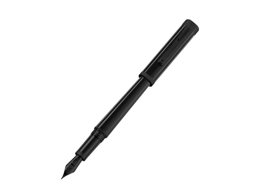 Stylo Plume Montegrappa Quattro, Ultra Black, Or 14k, Noir, ISZ4I-4C