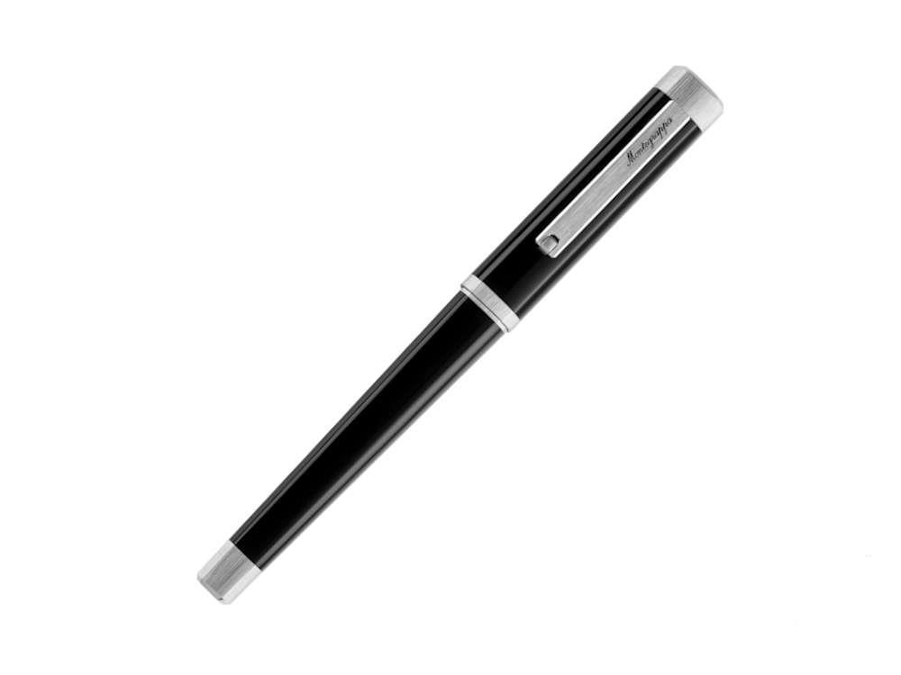 Roller Montegrappa Quattro, Attributs Palladium, Noir, ISZ4IRIP