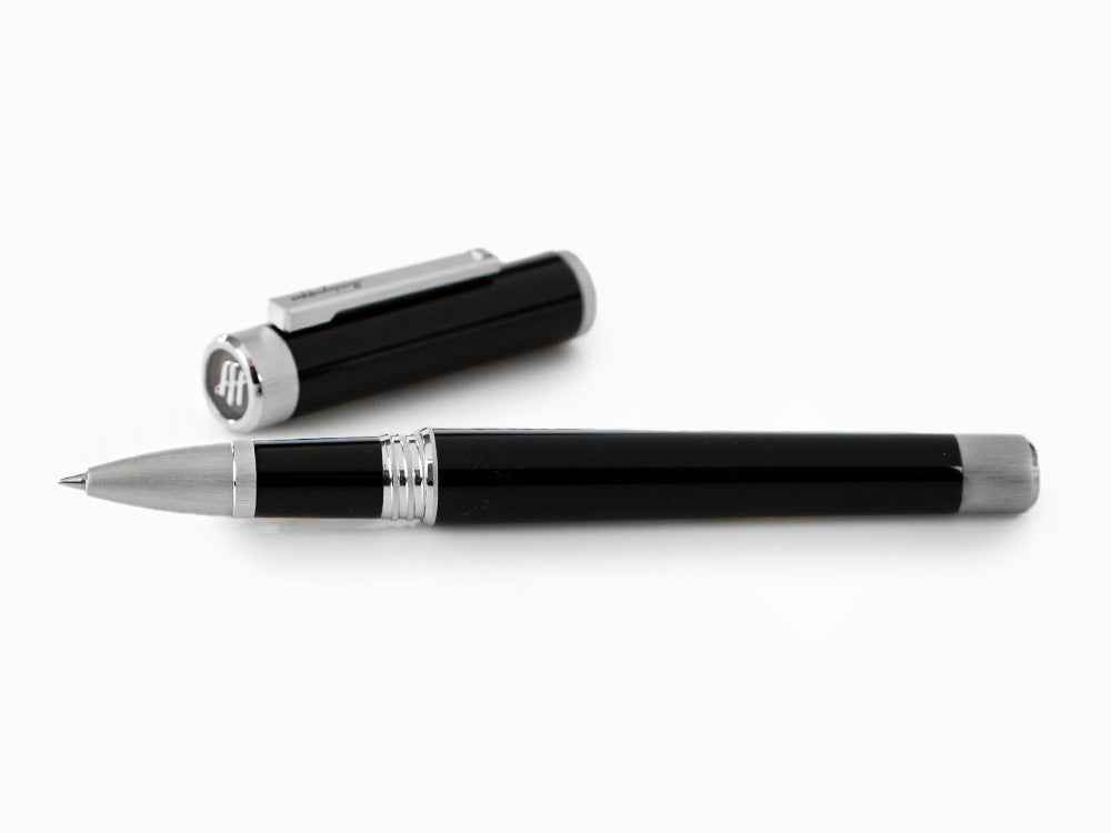 Roller Montegrappa Zero, Résine Noire, Palladium IP, ISZEIRIP