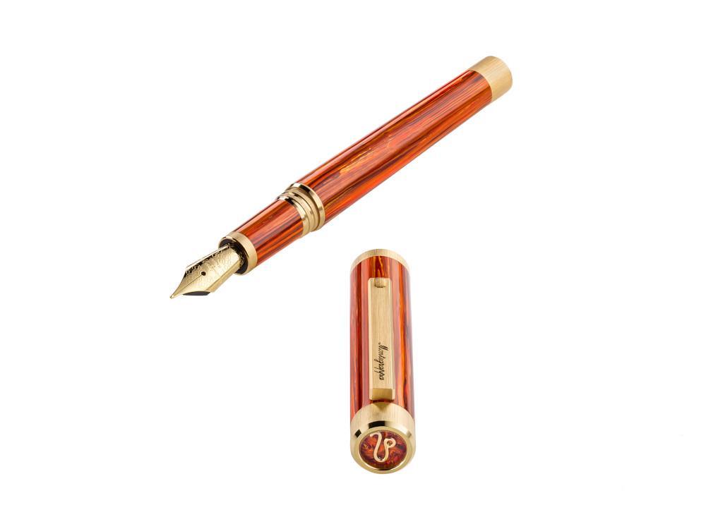 Stylo Plume Montegrappa Zero Zodiac Leo, Acier, ISZEZ-IY-O2