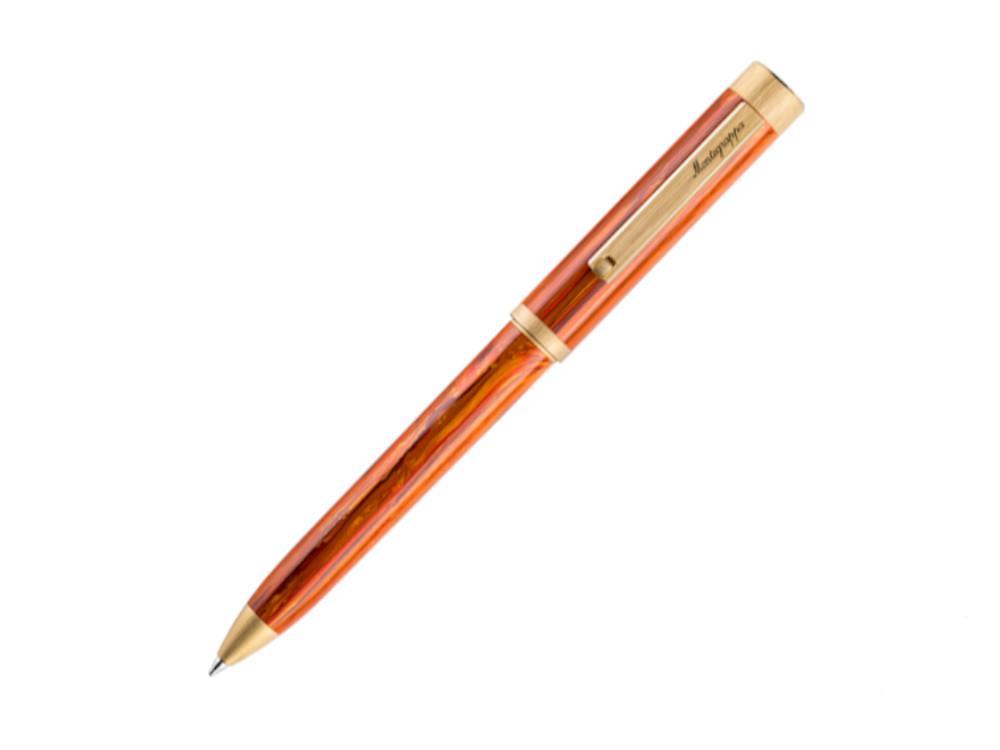 Stylo bille Montegrappa Zero Zodiac Leo, Or PVD, Orange, ISZEZBIY-O2