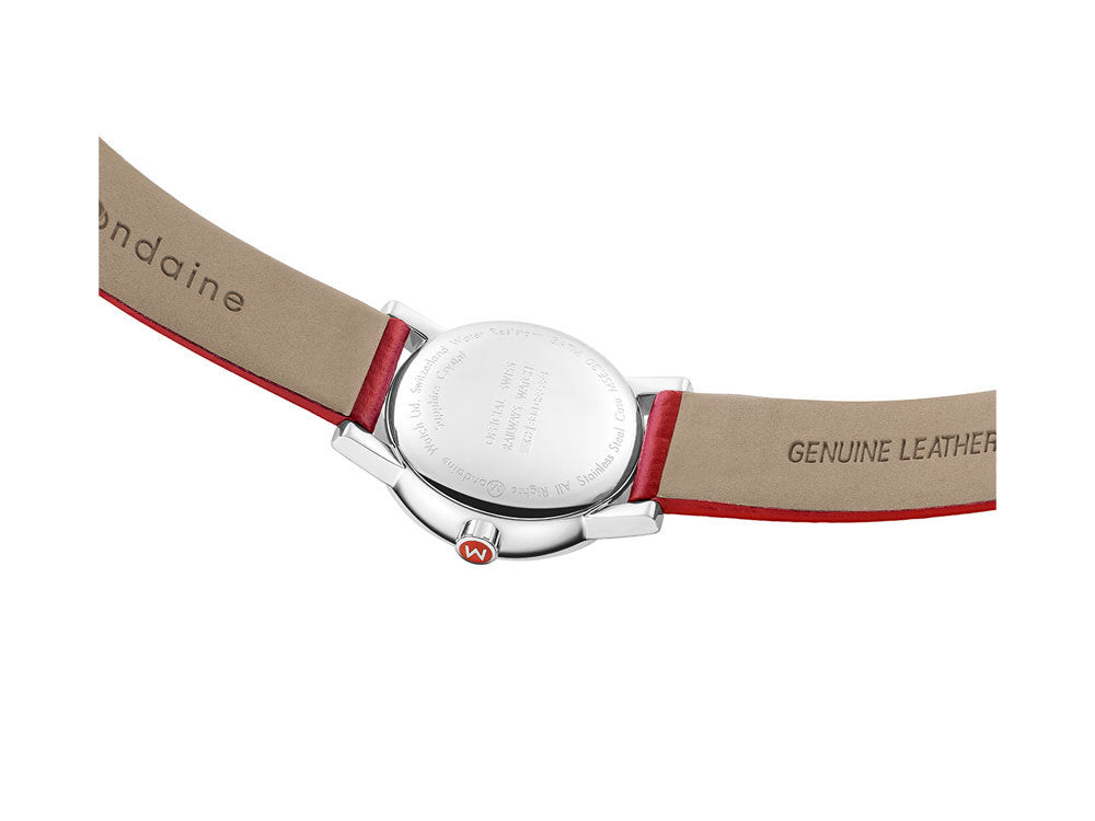 Montre à Quartz Mondaine SBB Evo2, Blanc, 30mm, Jour, Cuir, MSE.30210.LC