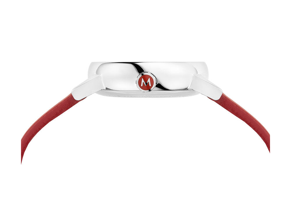 Montre à Quartz Mondaine SBB Evo2, Blanc, 30mm, Jour, Cuir, MSE.30210.LC