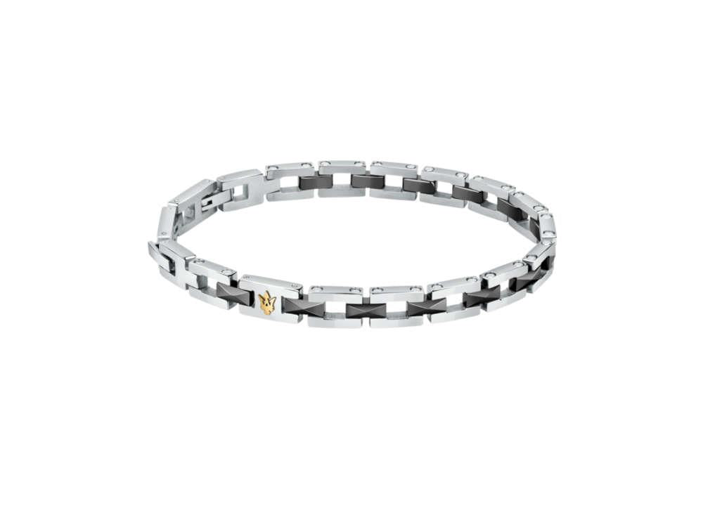 Bracelet Maserati Gioielli, Acier inoxidable, Argent, PVD, JM422ATZ16
