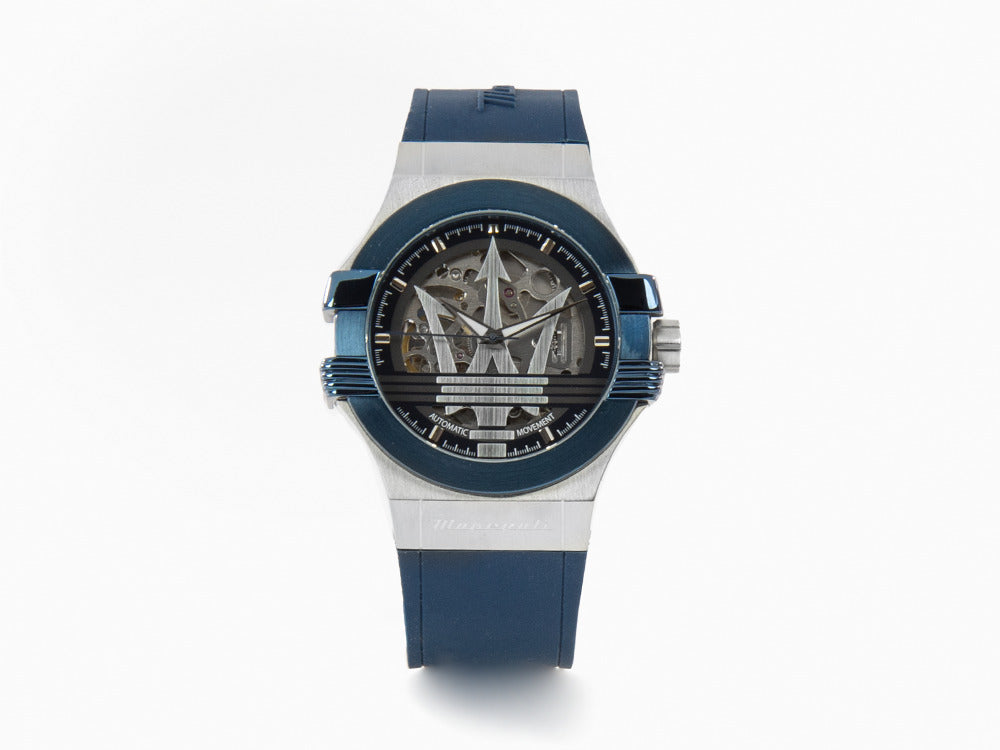 Montre Automatique Maserati Potenza, Bleu, 40 mm, Verre de saphir, R8821108035
