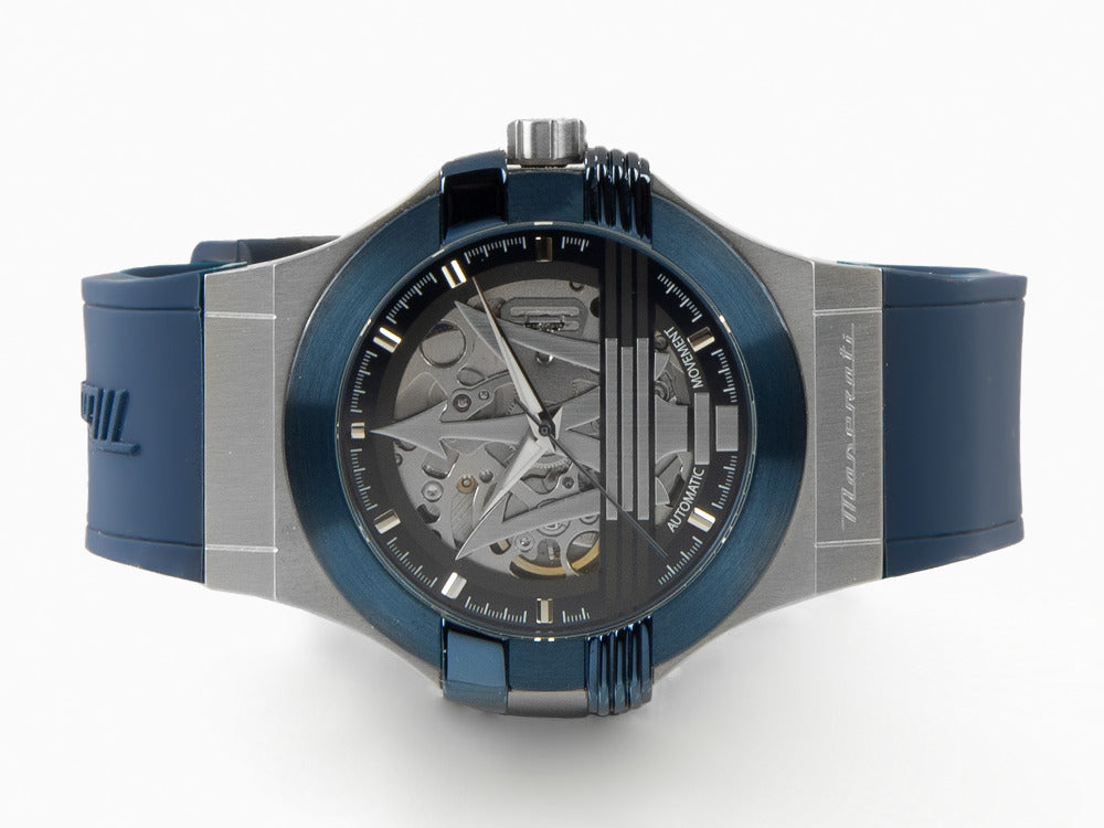 Montre Automatique Maserati Potenza, Bleu, 40 mm, Verre de saphir, R8821108035