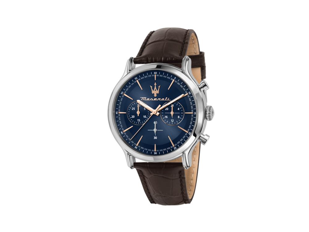 Montre à Quartz Maserati Epoca, Bleu, 42 mm, Verre minéral, R8871618014