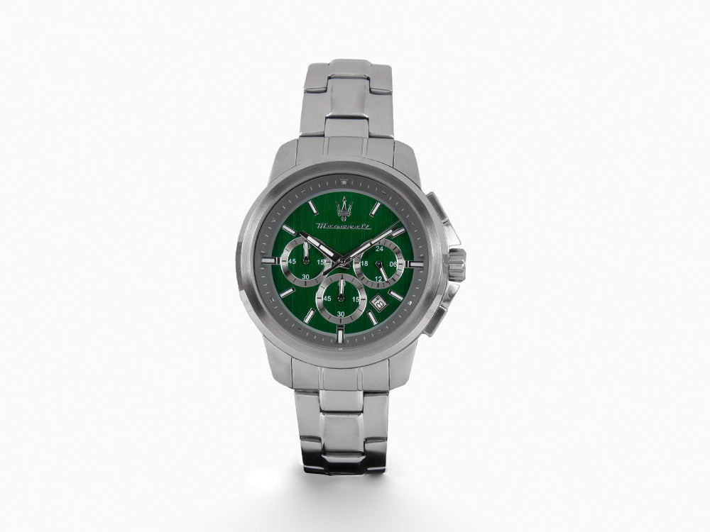 Montre à Quartz Maserati Successo, Vert, 44 mm, Verre minéral R8873621017