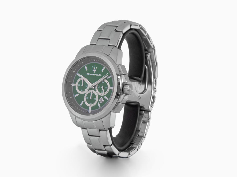 Montre à Quartz Maserati Successo, Vert, 44 mm, Verre minéral R8873621017