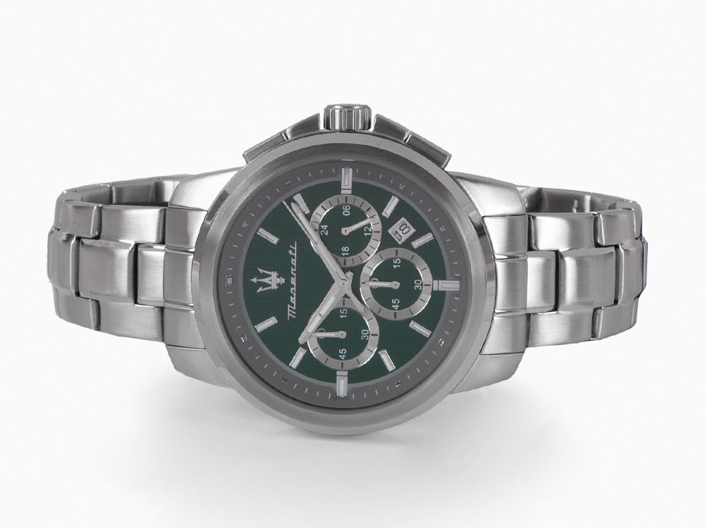 Montre à Quartz Maserati Successo, Vert, 44 mm, Verre minéral R8873621017