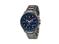 Montre à Quartz Maserati Sfida, PVD Gun Metal, Bleu, 44 mm, R8873640001