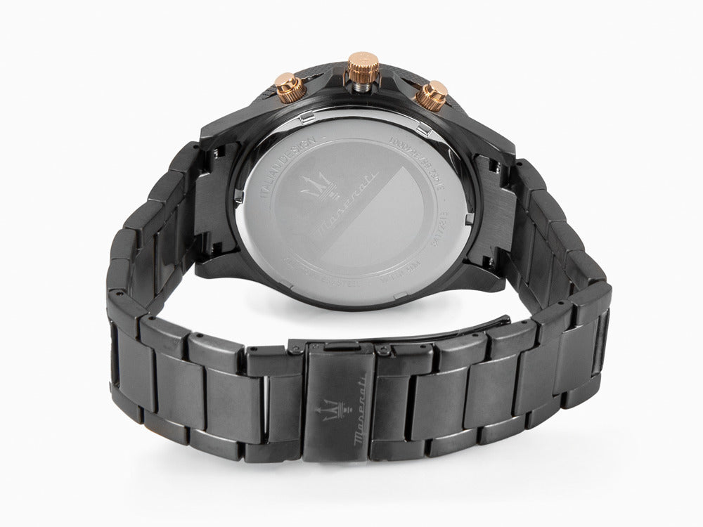 Montre à Quartz Maserati Sfida, PVD Gun Metal, Bleu, 44 mm, R8873640001