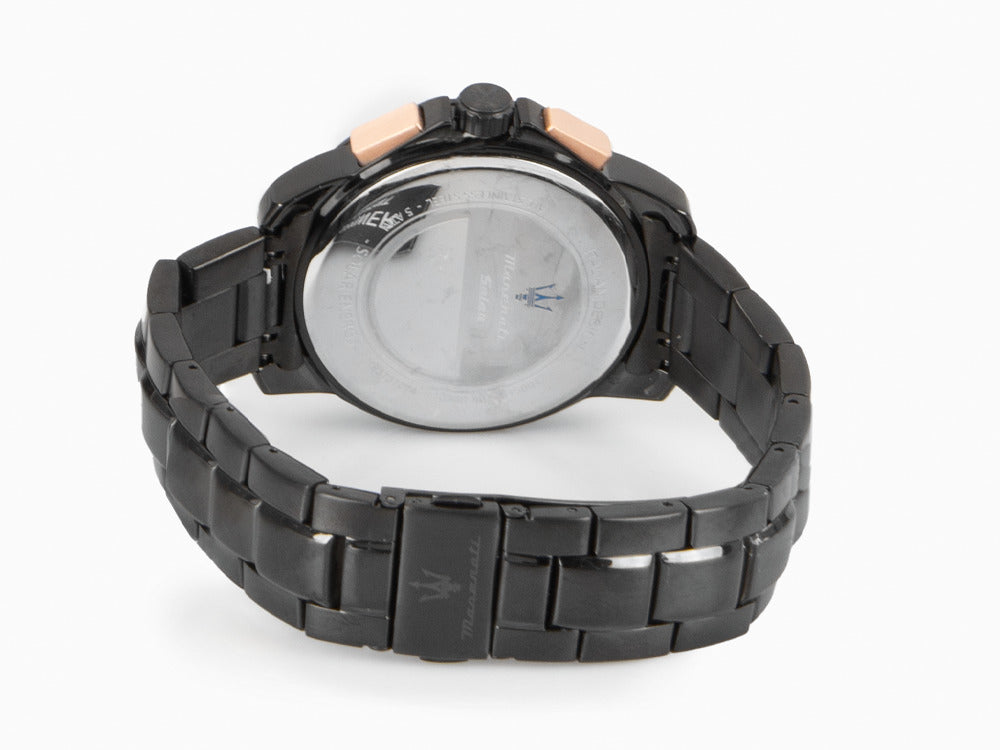Montre à Quartz Maserati Successo, PVD Gun Metal, Noir, 44 mm, R8873645001