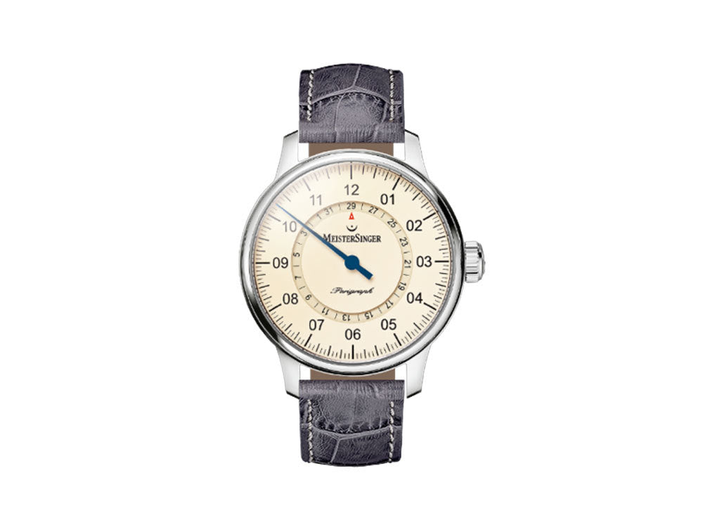 Montre Automatique Meistersinger Perigraph, ETA 2824-2, Crème, AM1003-SG06