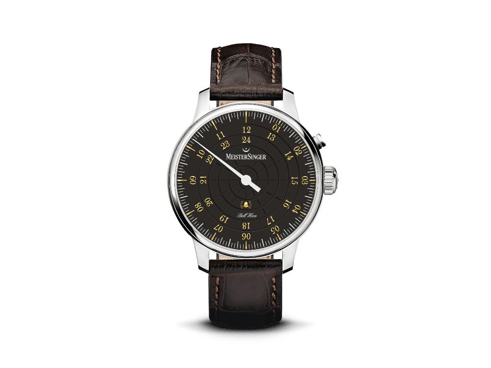 Montre Automatique Meistersinger Bell Hora, SW 200, Noir, 43 mm, BHO902-SG02