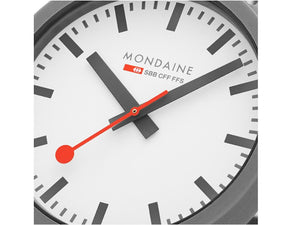 Montre à Quartz Mondaine Essence Grey, Écologique, Blanc, 41 mm, MS1.41111.LH
