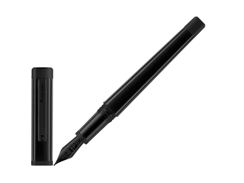 Stylo Plume Montegrappa Quattro, Ultra Black, Or 14k, Noir, ISZ4I-4C