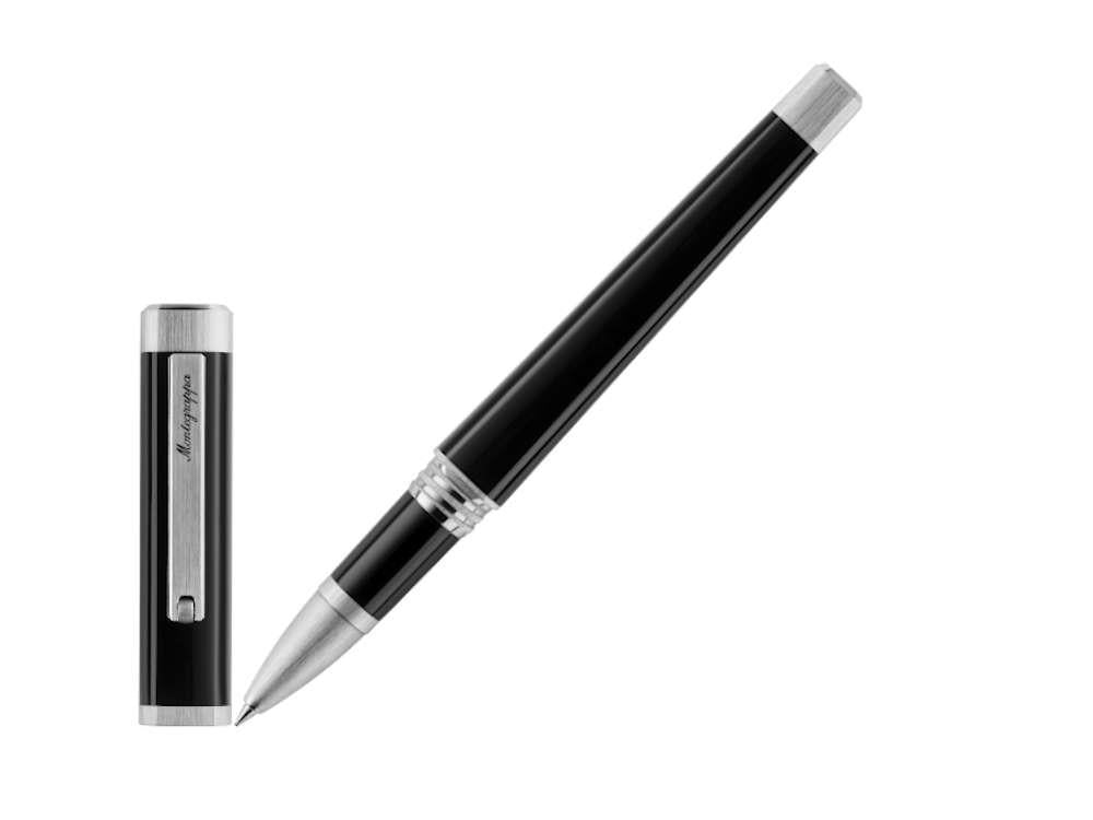 Roller Montegrappa Quattro, Attributs Palladium, Noir, ISZ4IRIP