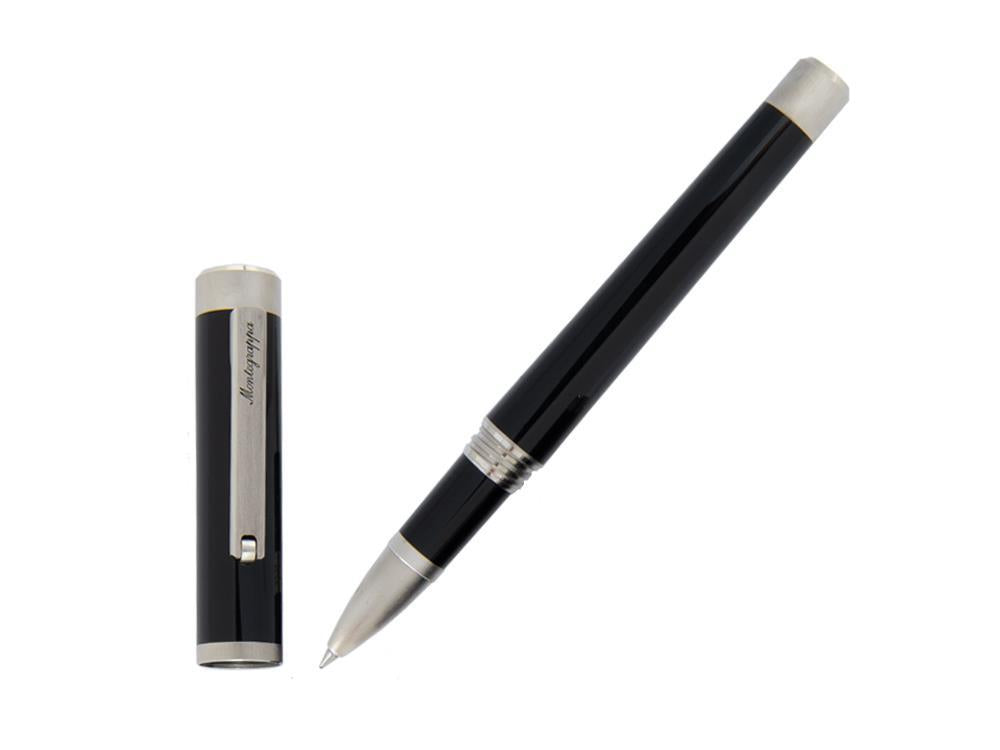 Roller Montegrappa Zero, Résine Noire, Palladium IP, ISZEIRIP