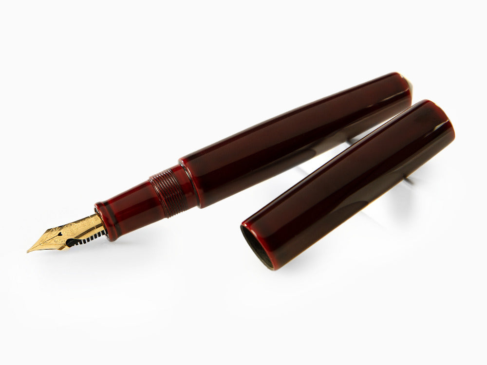 Stylo Plume Nakaya Cigar Piccolo Aka-Tamenuri, Or 14k, Plumée élastique
