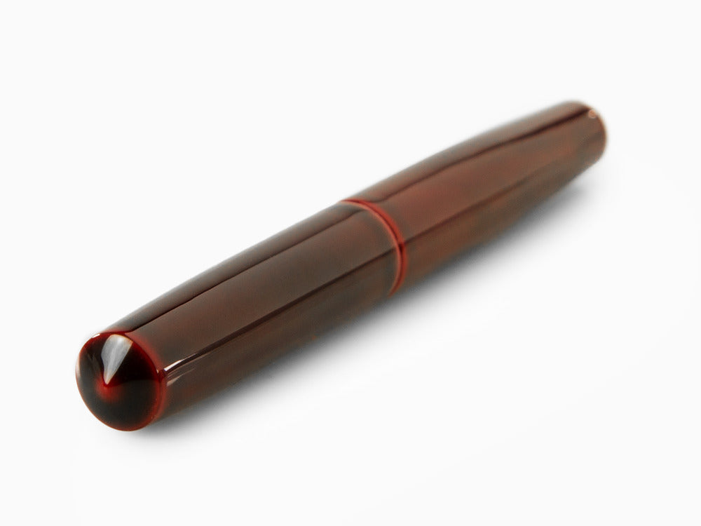 Stylo Plume Nakaya Cigar Piccolo Aka-Tamenuri, Or 14k, Plumée élastique