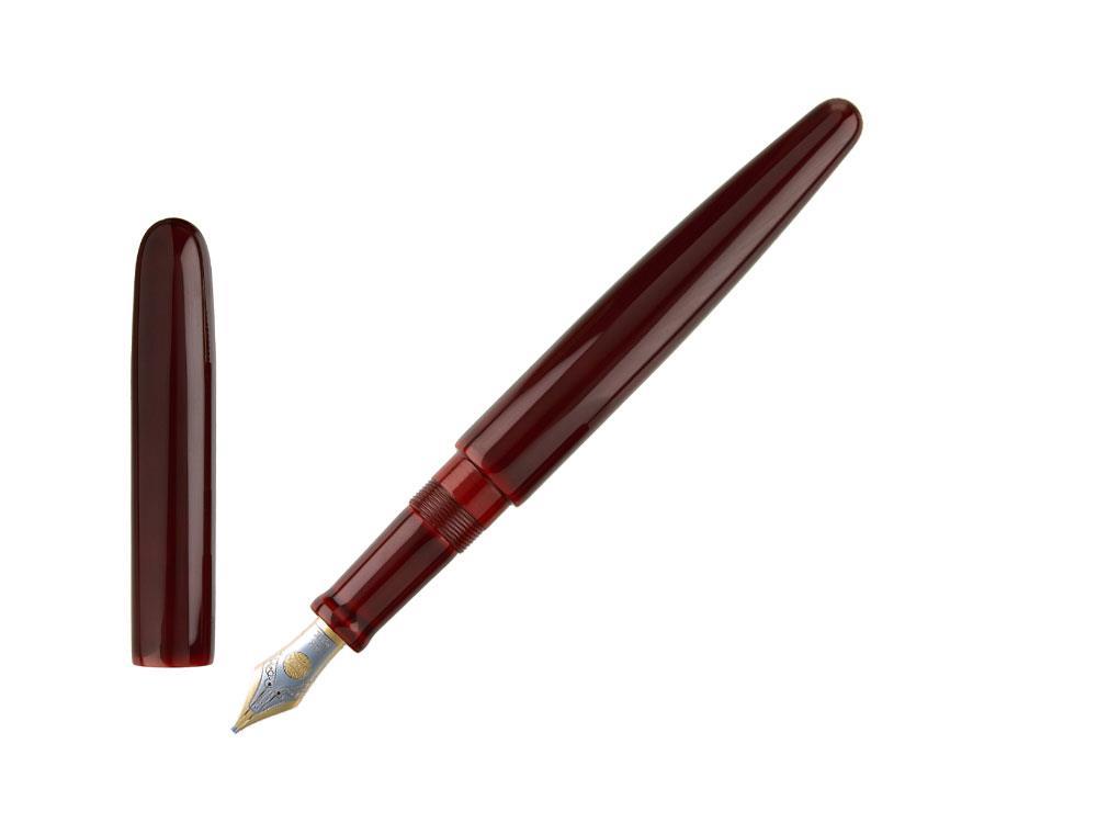 Stylo Plume Nakaya Cigar Long, Aka-Tamenuri, Bicolore, Elastique