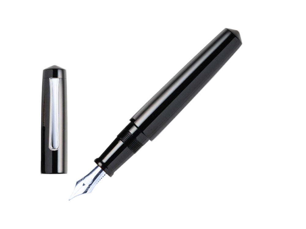 Stylo Plume Nakaya Writer Kuro-Roiro Noir, Piccolo, Plaqué rhodium