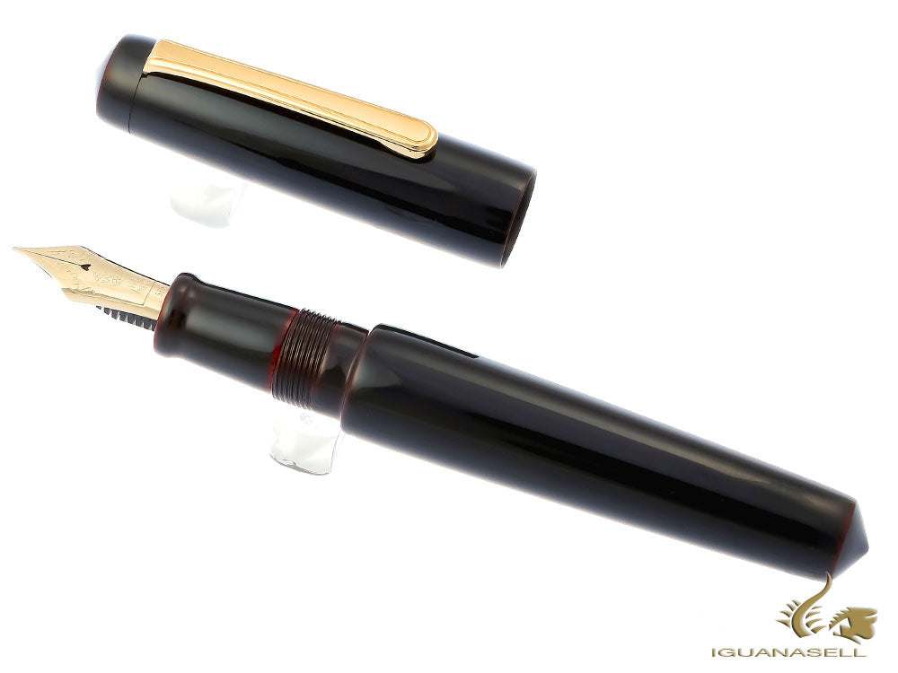 Stylo Plume Nakaya Writer Kuro-Tamenuri, Piccolo, Or, Ebonite