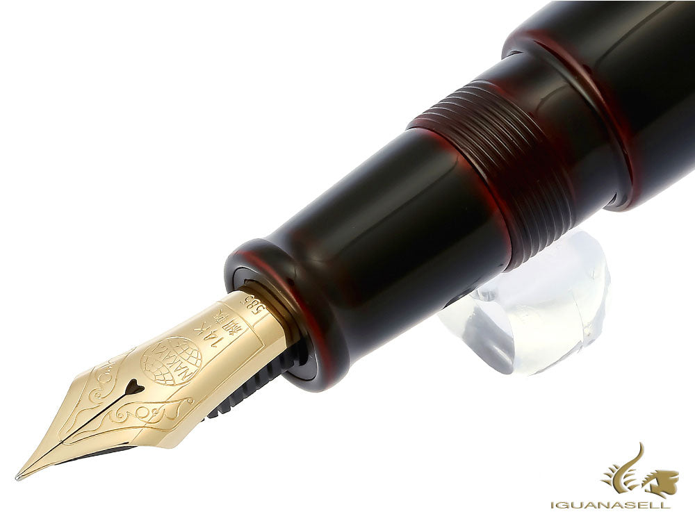 Stylo Plume Nakaya Writer Kuro-Tamenuri, Piccolo, Or, Ebonite