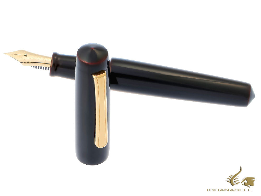 Stylo Plume Nakaya Writer Kuro-Tamenuri, Piccolo, Or, Ebonite