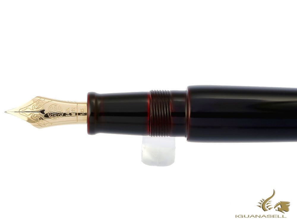 Stylo Plume Nakaya Writer Kuro-Tamenuri, Piccolo, Or, Ebonite