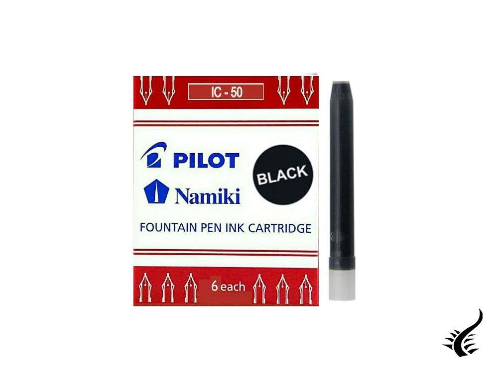 Cartouches d'encre Namiki, Noir, 6 unités, IC-50-BLACK