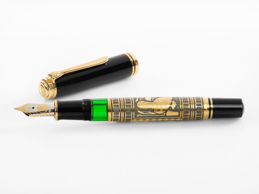 Plume stylo Pelikan Toledo M900, Or 18k, Rhodiée, 921387