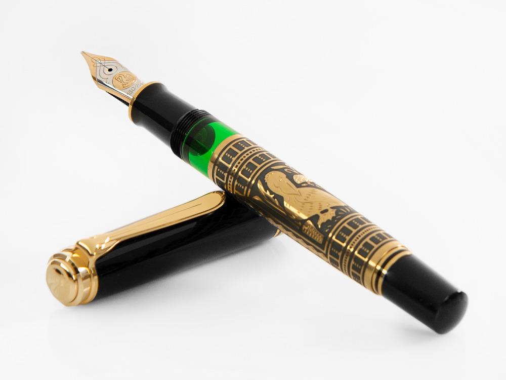Plume stylo Pelikan Toledo M900, Or 18k, Rhodiée, 921387