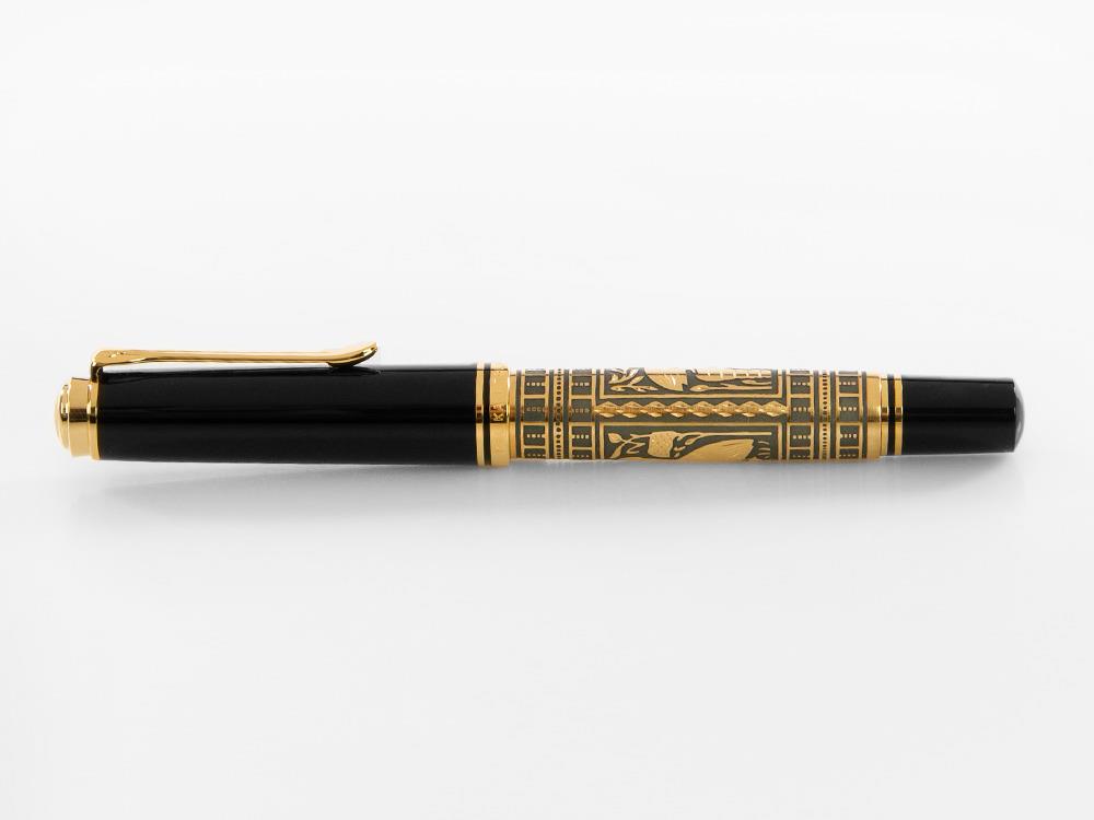 Plume stylo Pelikan Toledo M900, Or 18k, Rhodiée, 921387