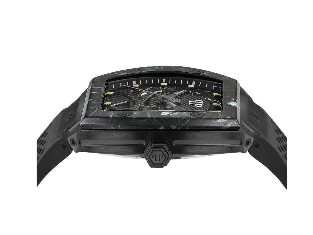 Montre Automatique Philipp Plein The Skeleton, PVD, Noir, 44 mm, PWBAA0221