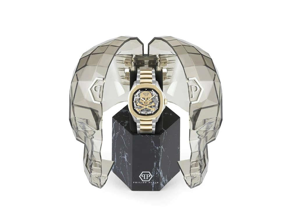 Montre Automatique Philipp Plein 42 mm, PVD Or, Gris, 42 mm, PWRAA0323