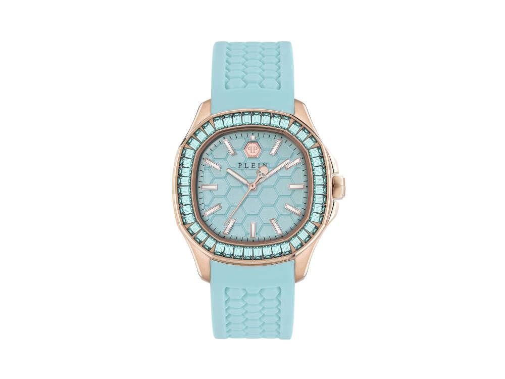 Montre à Quartz Philipp Plein Lady, Turquoise, 38 mm, Verre minéral, PWTAA0323