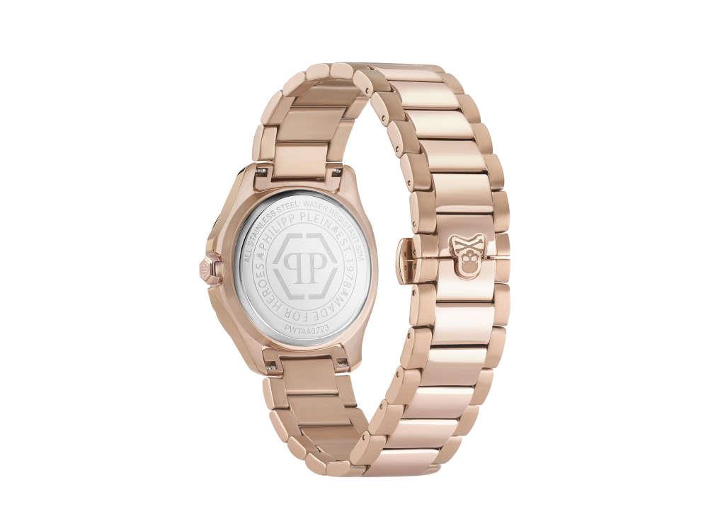 Montre à Quartz Philipp Plein Lady, PVD Or Rose, Taupe, 38 mm, PWTAA0723