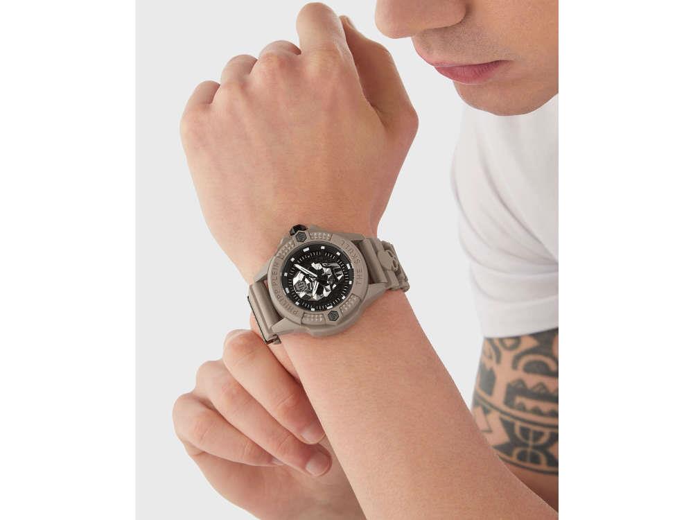 Montre à Quartz Philipp Plein The Skull Ecoceramic, Noir, 44 mm, PWUBA0323