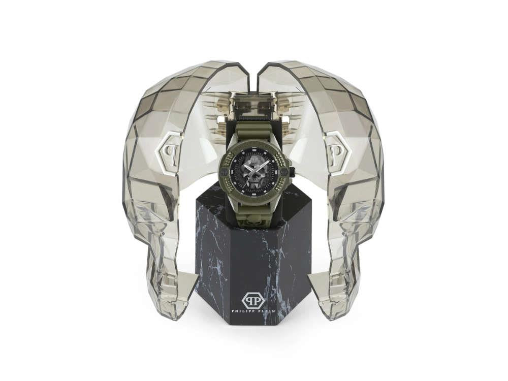 Montre à Quartz Philipp Plein The Skull Ecoceramic, Noir, 44 mm, PWUBA0423