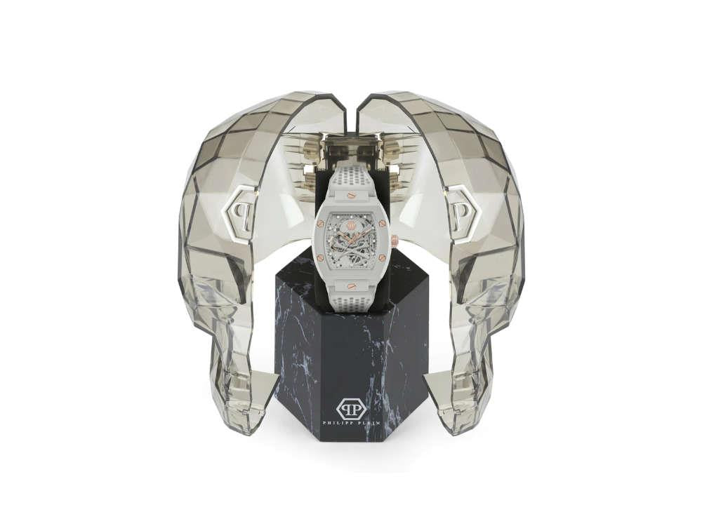Montre Automatique Philipp Plein The Skeleton Ecoceramic, Gris, 44 mm, PWVBA0123