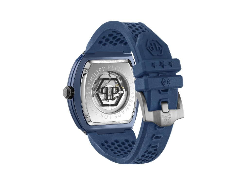 Montre Automatique Philipp Plein The Skeleton Ecoceramic, Bleu, 44 mm, PWVBA0323